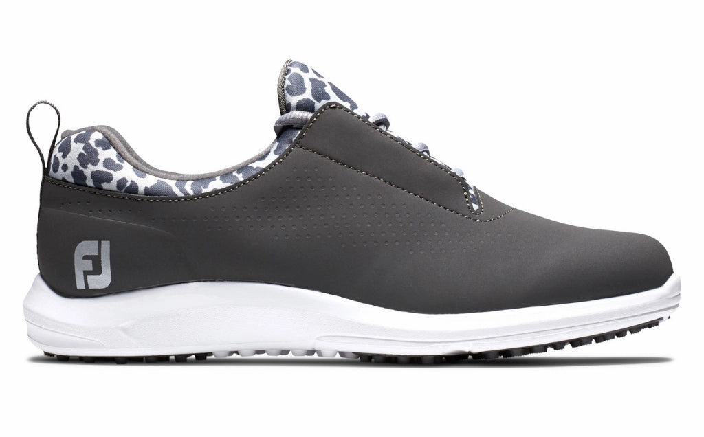 Featured Quality New Footjoy Women's FJ Leisure Golf Shoes - Charcoal/Leopard Size 7 5-Star Reviews Trolley Sleeve