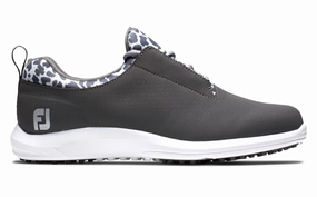 Featured Quality New Footjoy Women's FJ Leisure Golf Shoes - Charcoal/Leopard Size 7 5-Star Reviews Trolley Sleeve