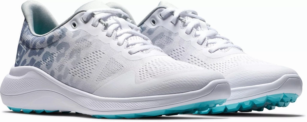 Satin New Women's Footjoy Flex Golf Shoes White/Multi MSP$100