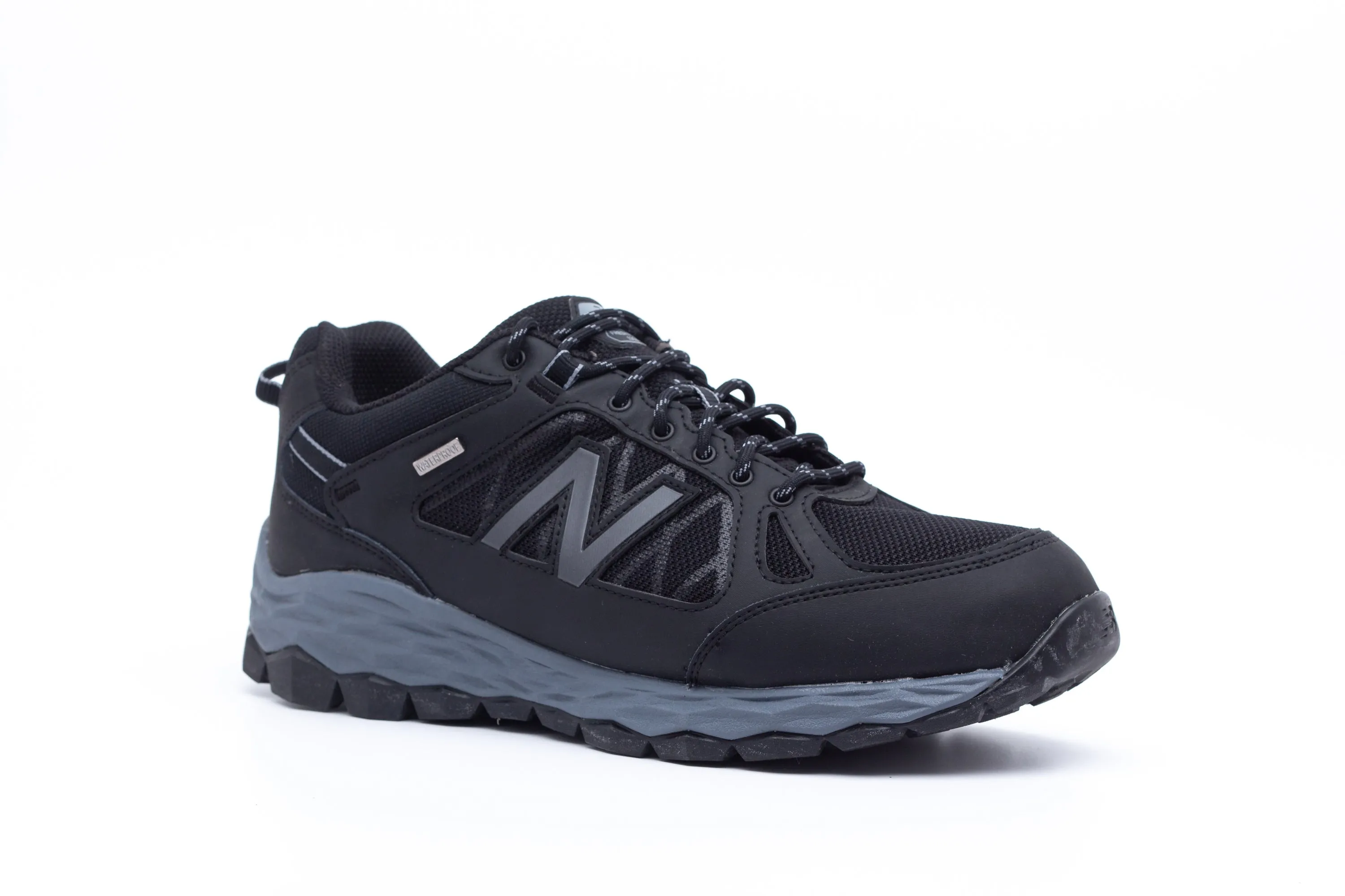 Mens Wide Fit Waterproof Fresh Foam New Balance MW1350WL Hiking Sneakers Get The Look, Sleek & Affordable, Metallic Leather