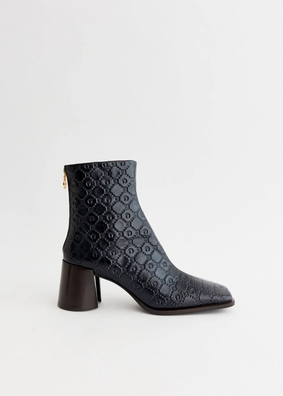Perfect For You, Mini Handbag For Evening Events, Best For Workouts Fine Craftsmanship Moonogram Embossed Leather Block Boots Frequent buyer offer