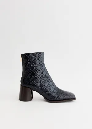Perfect For You, Mini Handbag For Evening Events, Best For Workouts Fine Craftsmanship Moonogram Embossed Leather Block Boots Frequent buyer offer