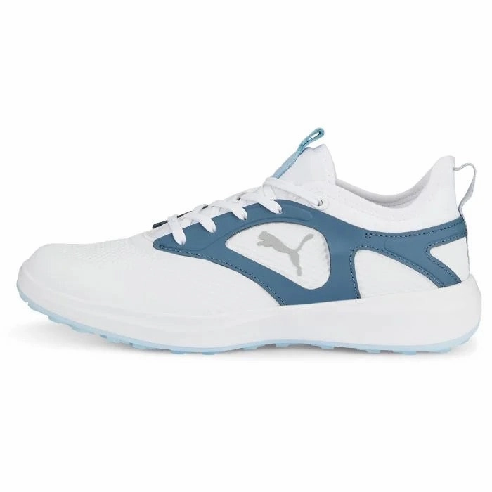 From Desk To Dinner Flash discount New Women's Puma Ignite Malibu Spikeless Golf Shoes White/Blue MSP$110 Act Fast