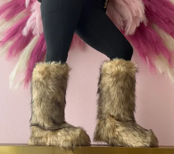 FONDA5 - NATURAL FUR BOOTS