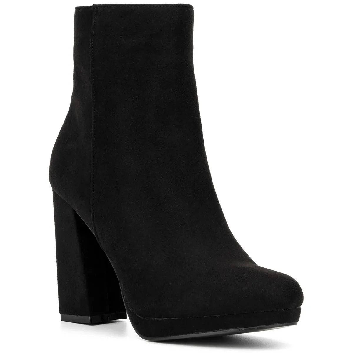 Fran Womens Zipper Faux Suede Booties