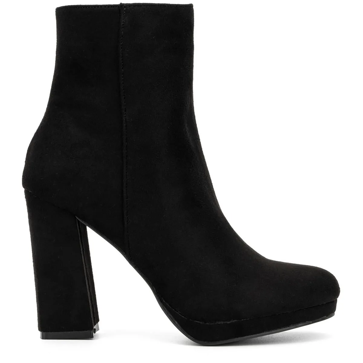 Fran Womens Zipper Faux Suede Booties
