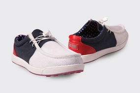 Curated Just For You Free maintenance New Skoni Women's Golf Shoe- Red/White/Blue Next-Gen Tech Polyester