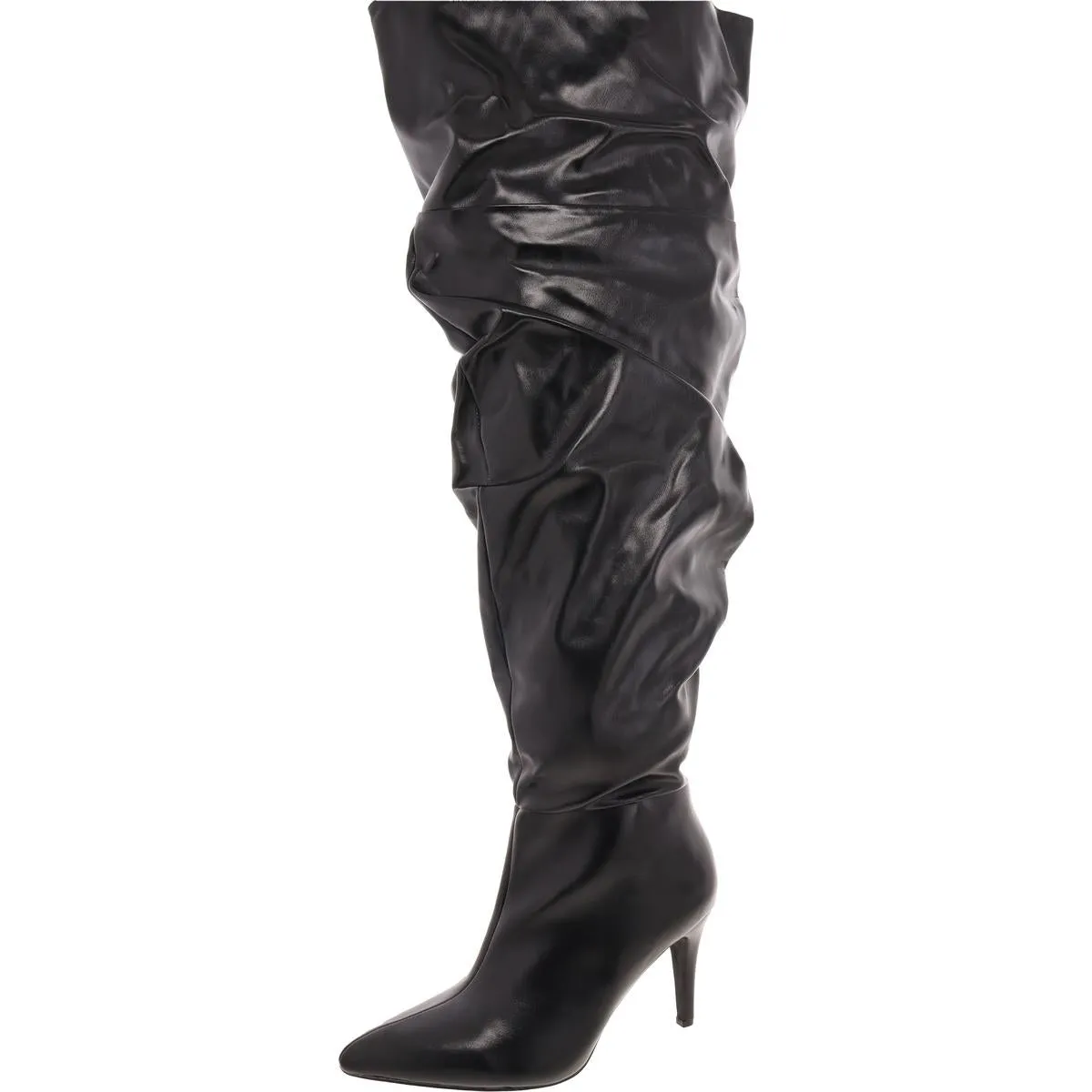 FTFSAH2202 Womens Zipper Man Made Thigh-High Boots