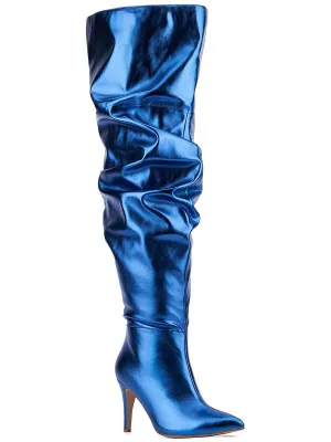 FTFSAH2202 Womens Zipper Man Made Thigh-High Boots