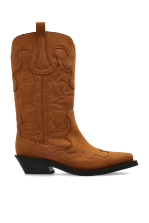 Ganni Patterned Cowboy Boots