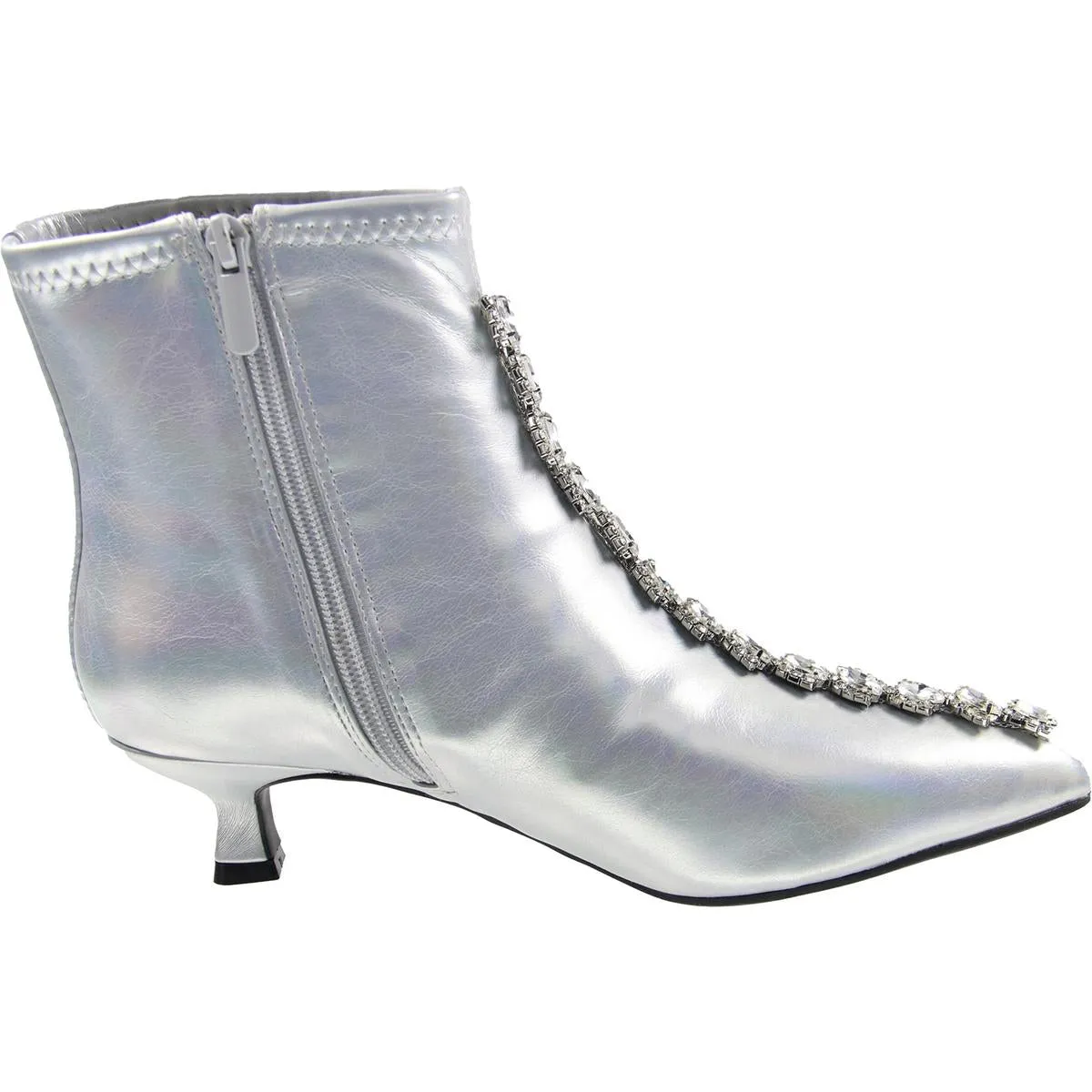 Garda Bling Womens Zipper Faux Suede Ankle Boots
