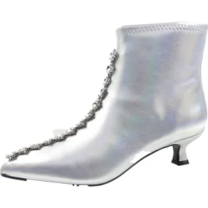 Garda Bling Womens Zipper Faux Suede Ankle Boots
