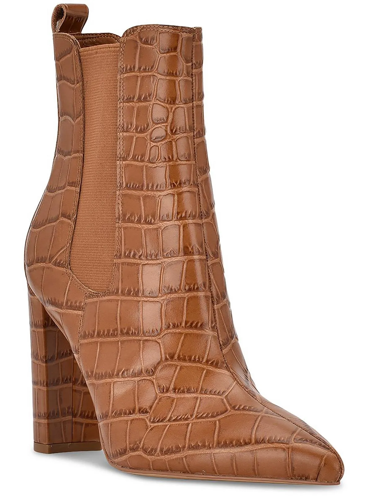 Garliss Womens Leather Animal Print Chelsea Boots