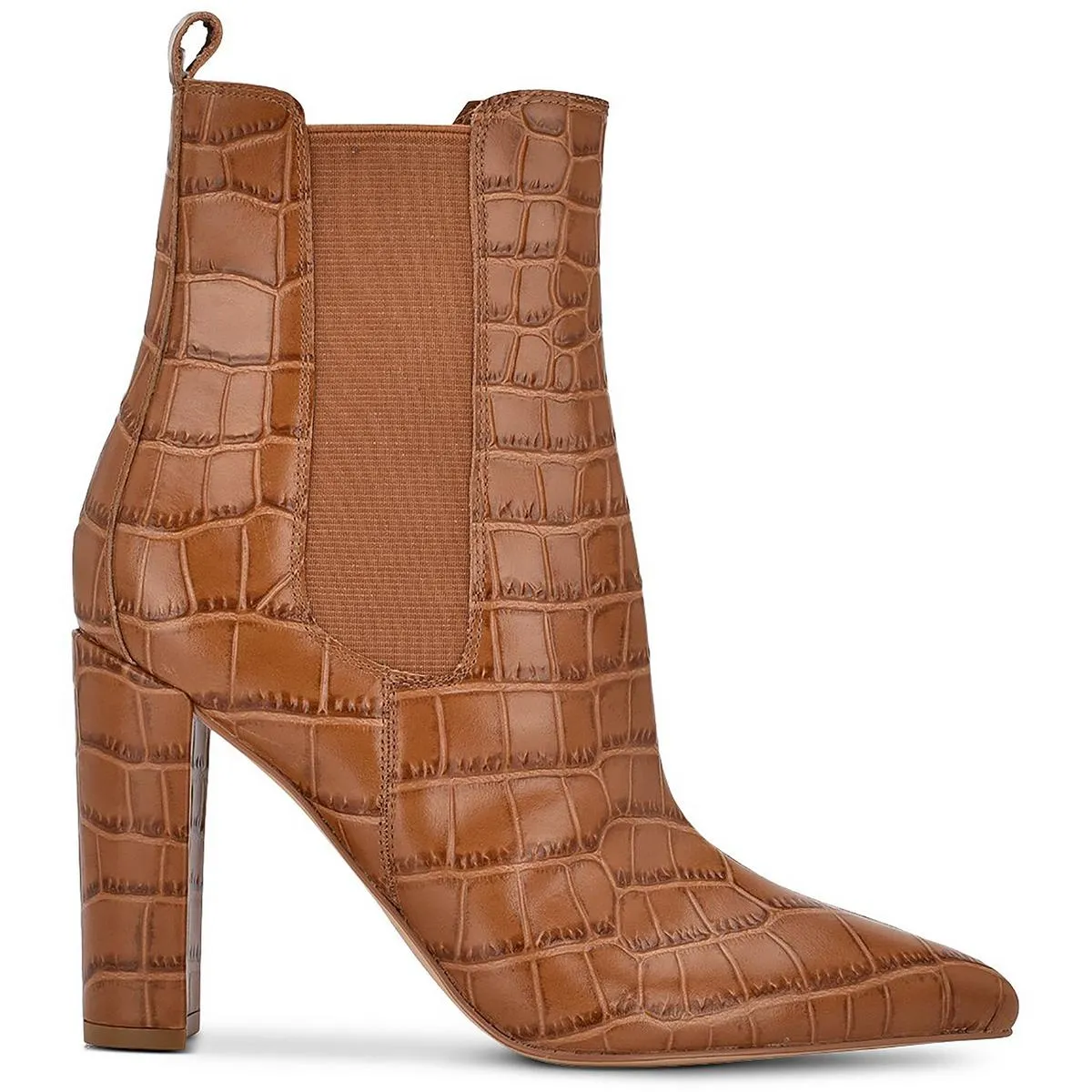 Garliss Womens Leather Animal Print Chelsea Boots