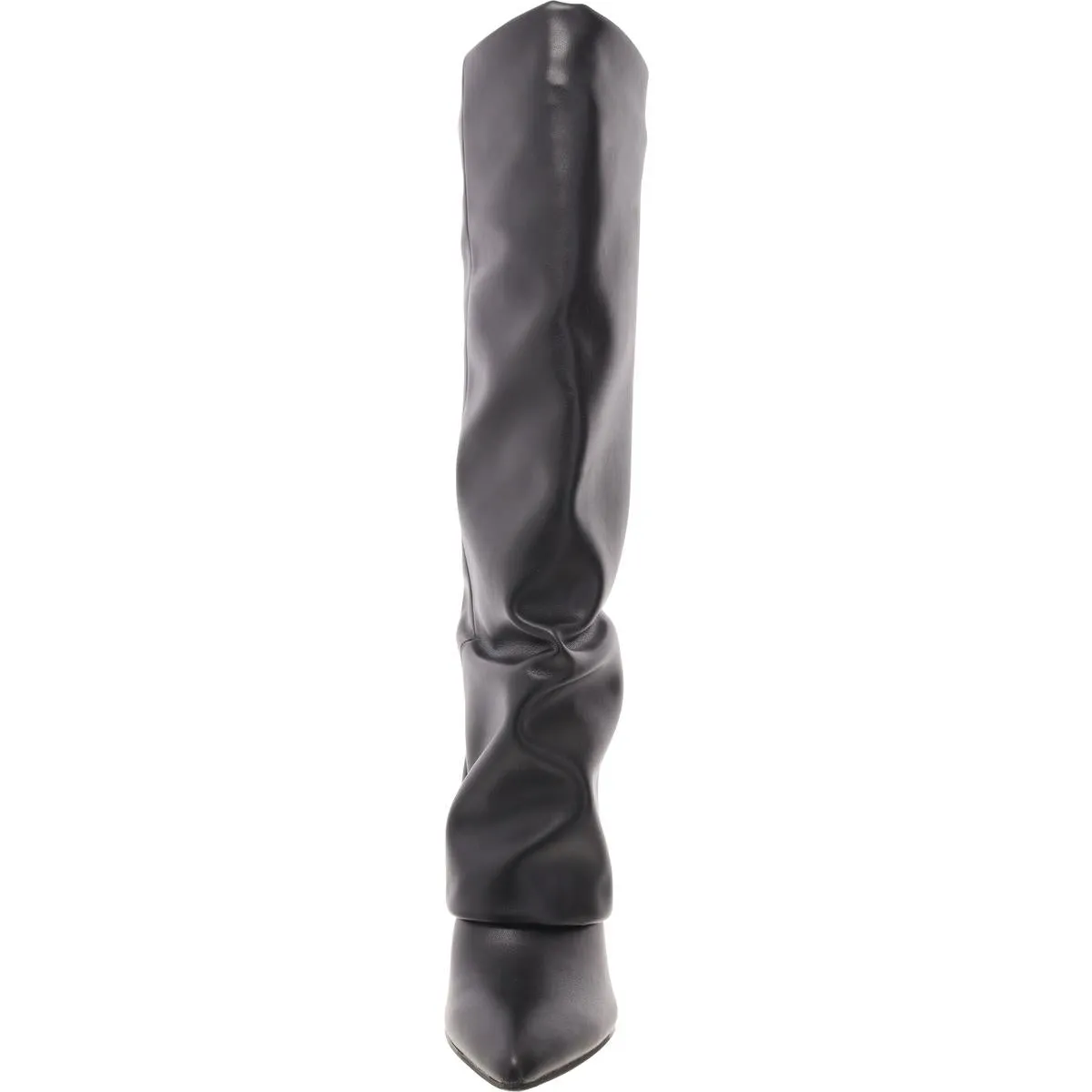 Geima Womens Faux Leather Cuffed Knee-High Boots