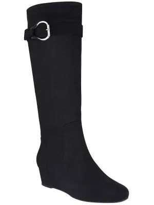 GELSEY Womens Textile Manmade Knee-High Boots