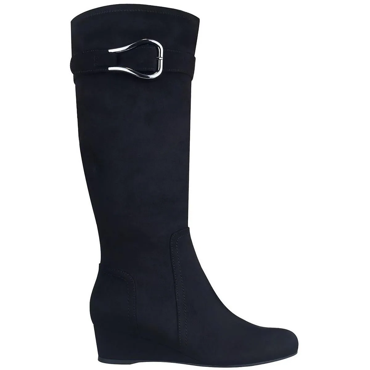 GELSEY Womens Textile Manmade Knee-High Boots