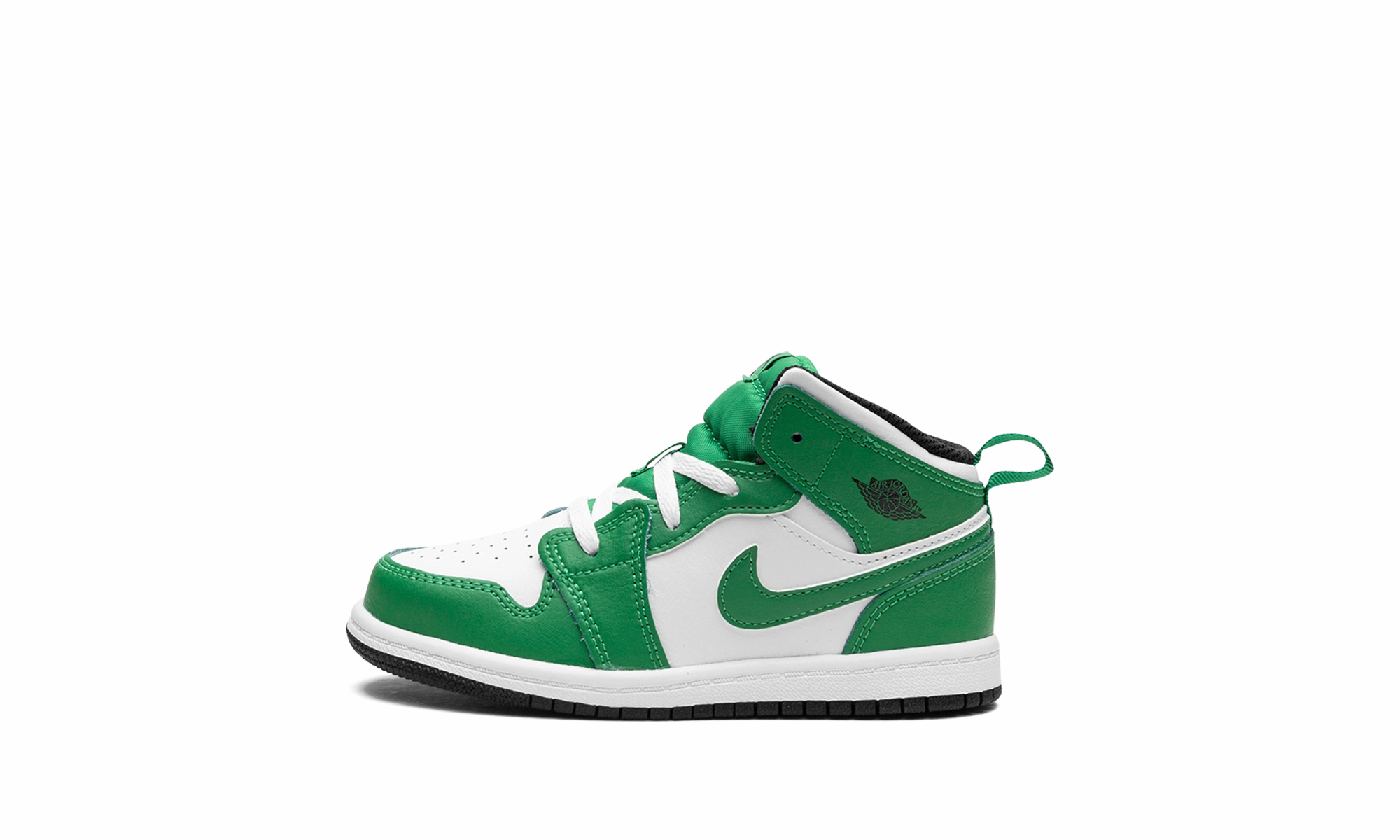 Unlock The Offer Geometric pattern deal AIR JORDAN 1 MID TD "Lucky Green" Ultimate Experience Hardware Detail