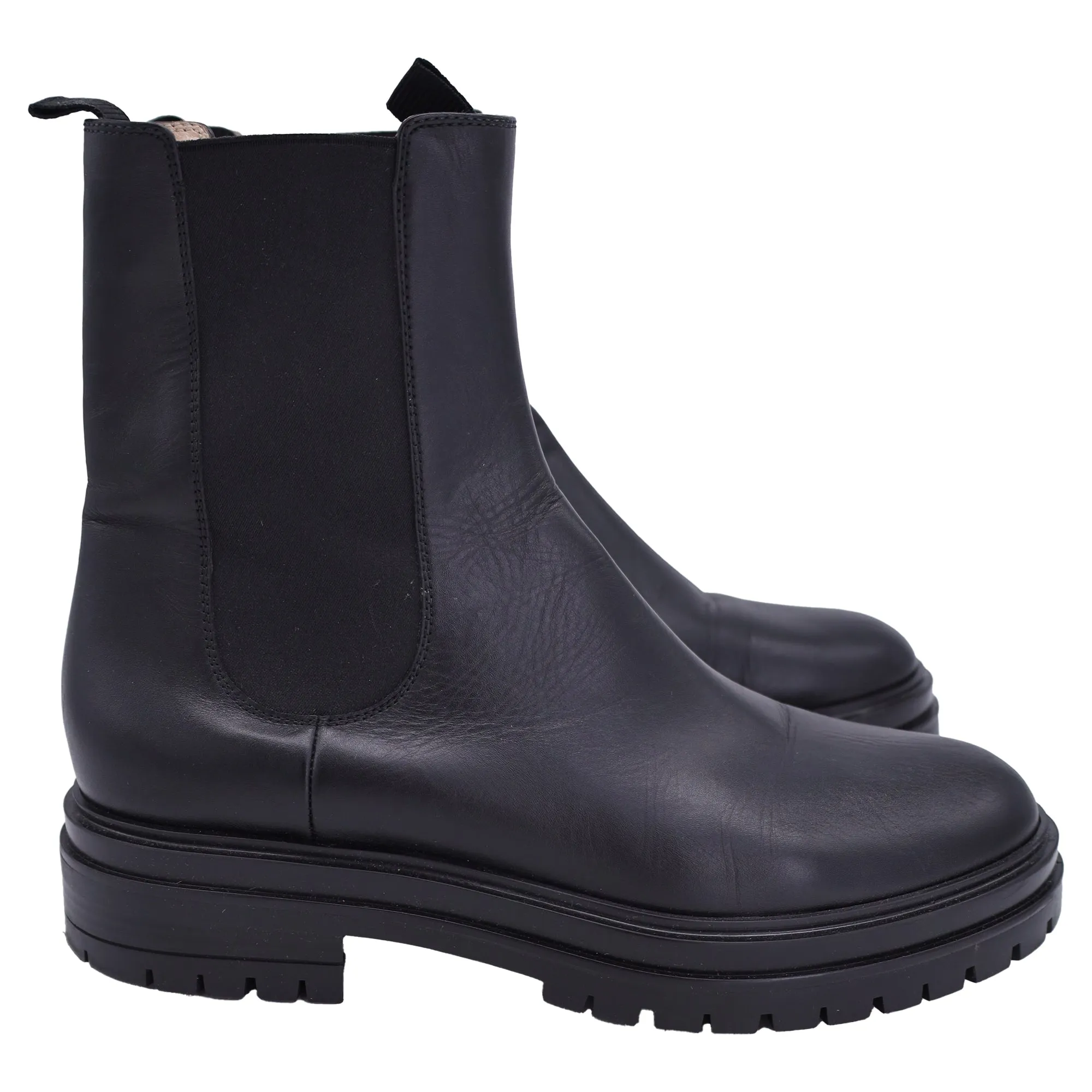 Gianvito Rossi Chester Ankle Boots in Black Leather