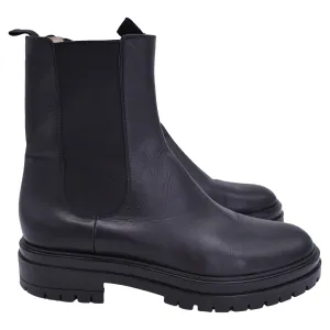 Gianvito Rossi Chester Ankle Boots in Black Leather