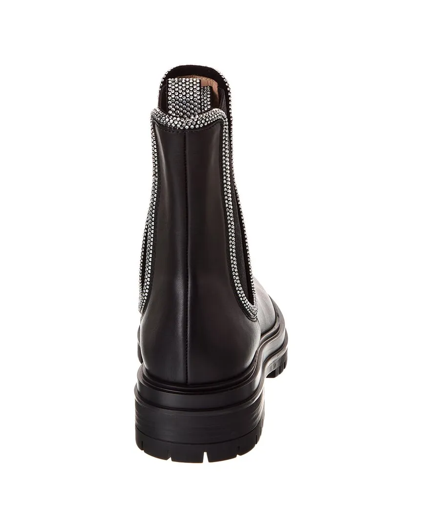 Gianvito Rossi Crystal Chester Leather Boot