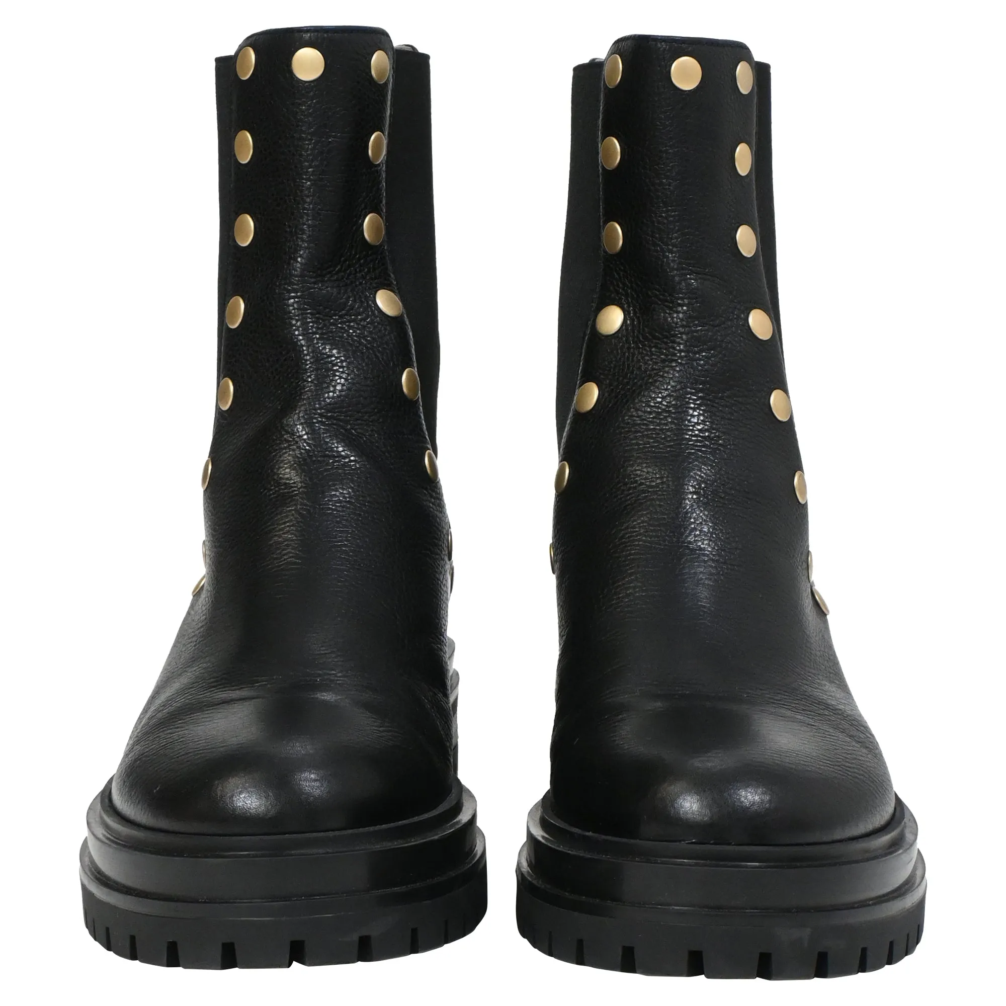 Gianvito Rossi Flair Stud Boots in Black Leather