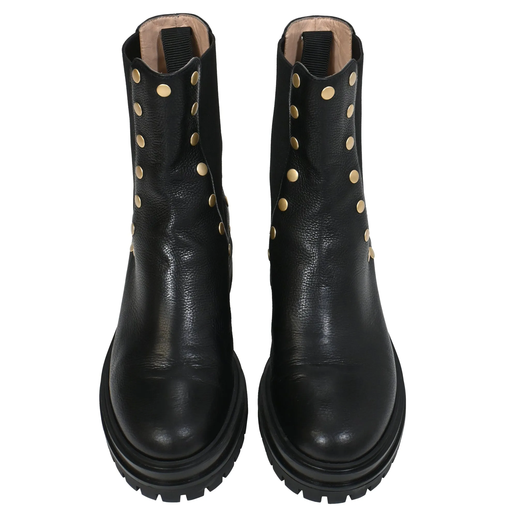 Gianvito Rossi Flair Stud Boots in Black Leather