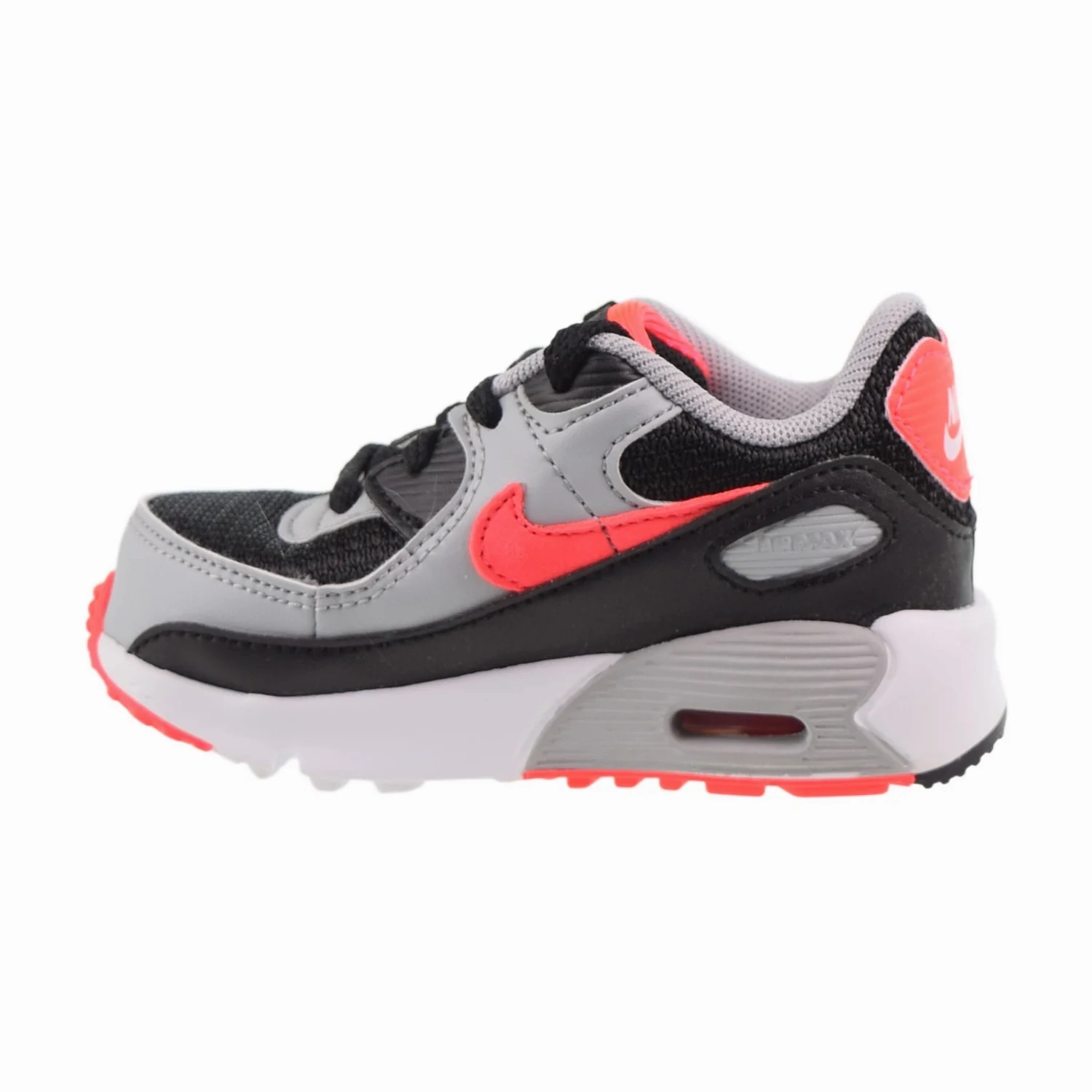 Cute Gifting Curated Air Max 90 LTR TD "Black-White-Wolf Grey" Durable Vegan Leather