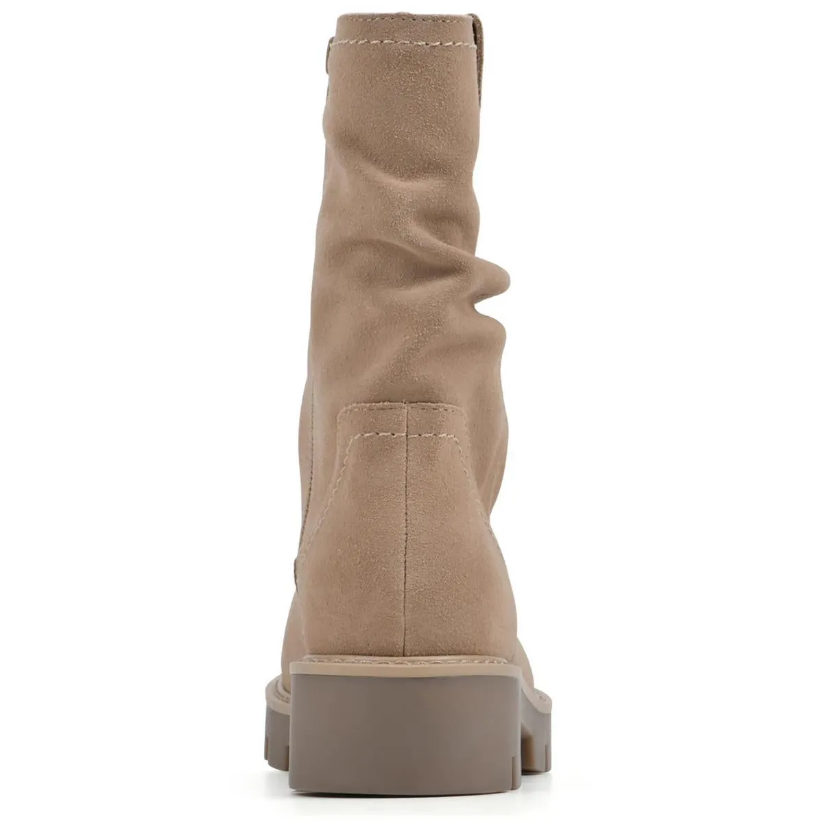 Glean Womens Suede Block Heel Ankle Boots