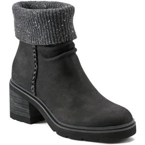 Gresa Womens Block Heel Faux Fur Booties