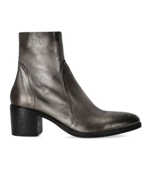 Grey Heeled Ankle Boot