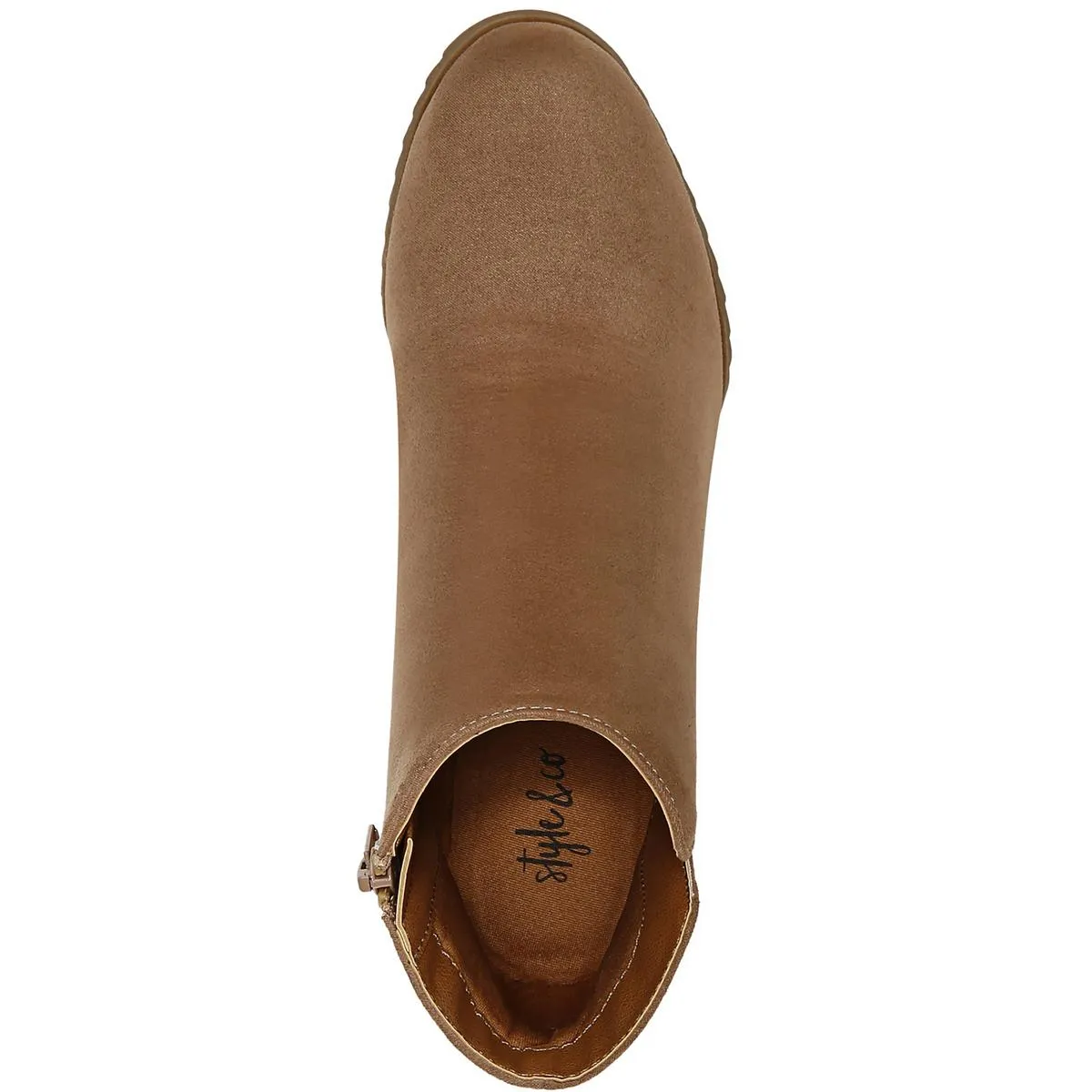 Haidynn Womens Faux Suede Cut Out Booties