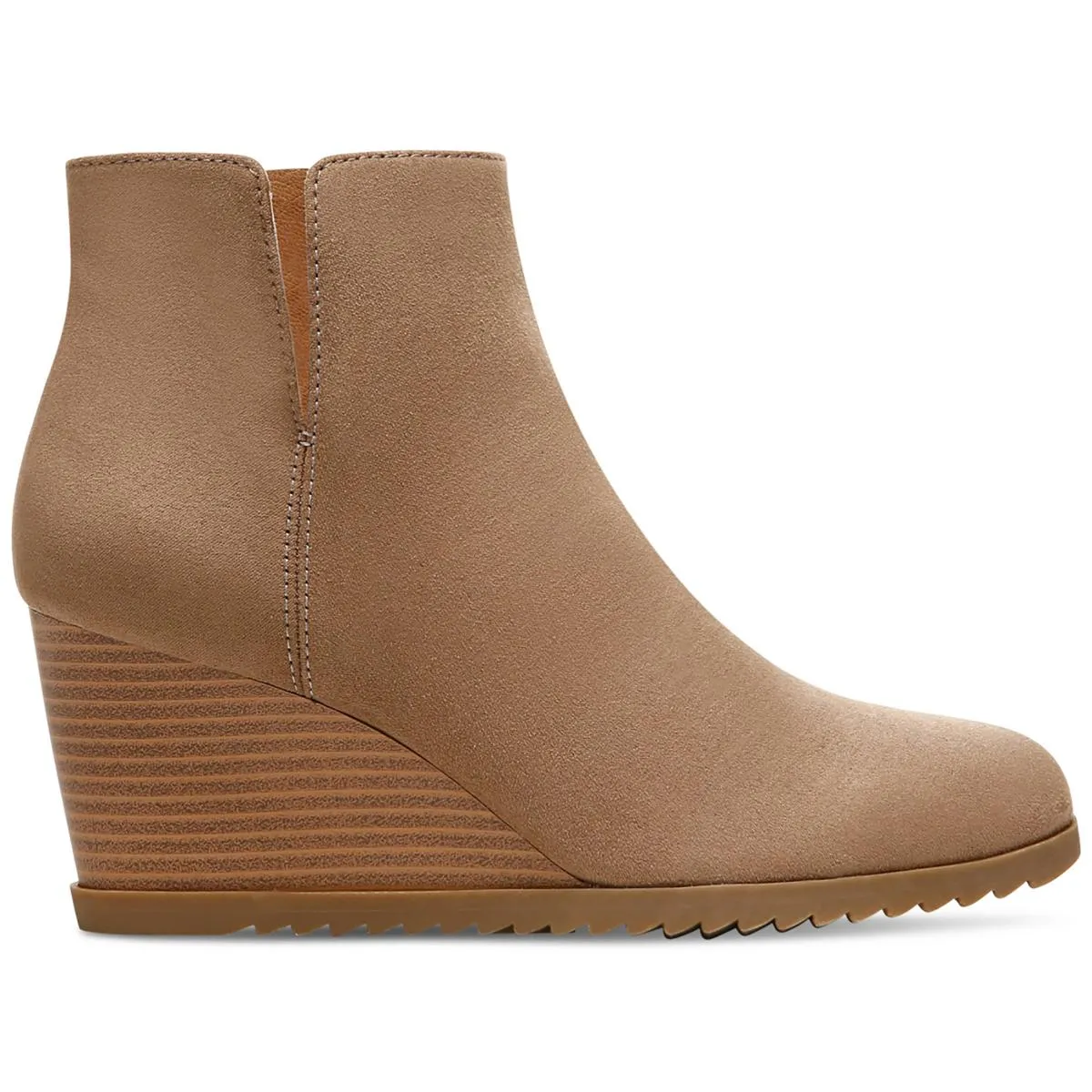 Haidynn Womens Faux Suede Cut Out Booties