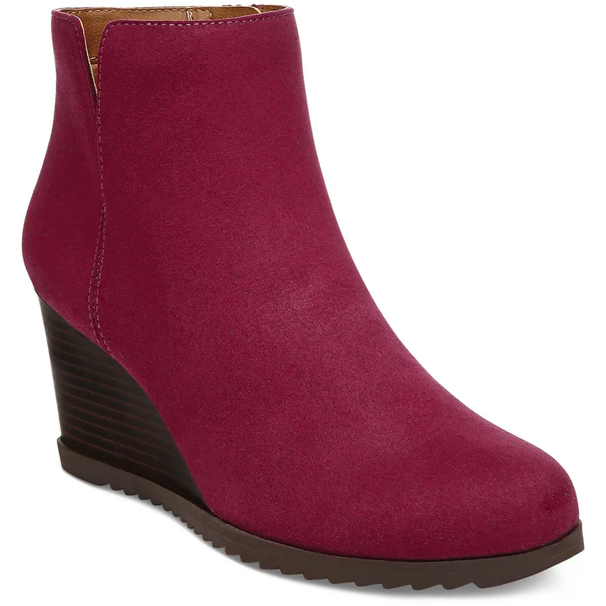 Haidynn Womens Faux Suede Cut Out Booties