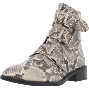 Harmon Womens Strappy Synthetic Ankle Boots