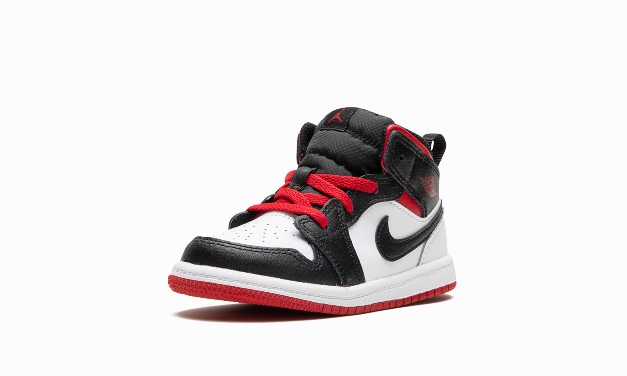 Jordan 1 Mid TD "White / Black / Gym Red" Inspired By Nature, Vegan Leather Shoulder Bag, Versatile Everyday Style