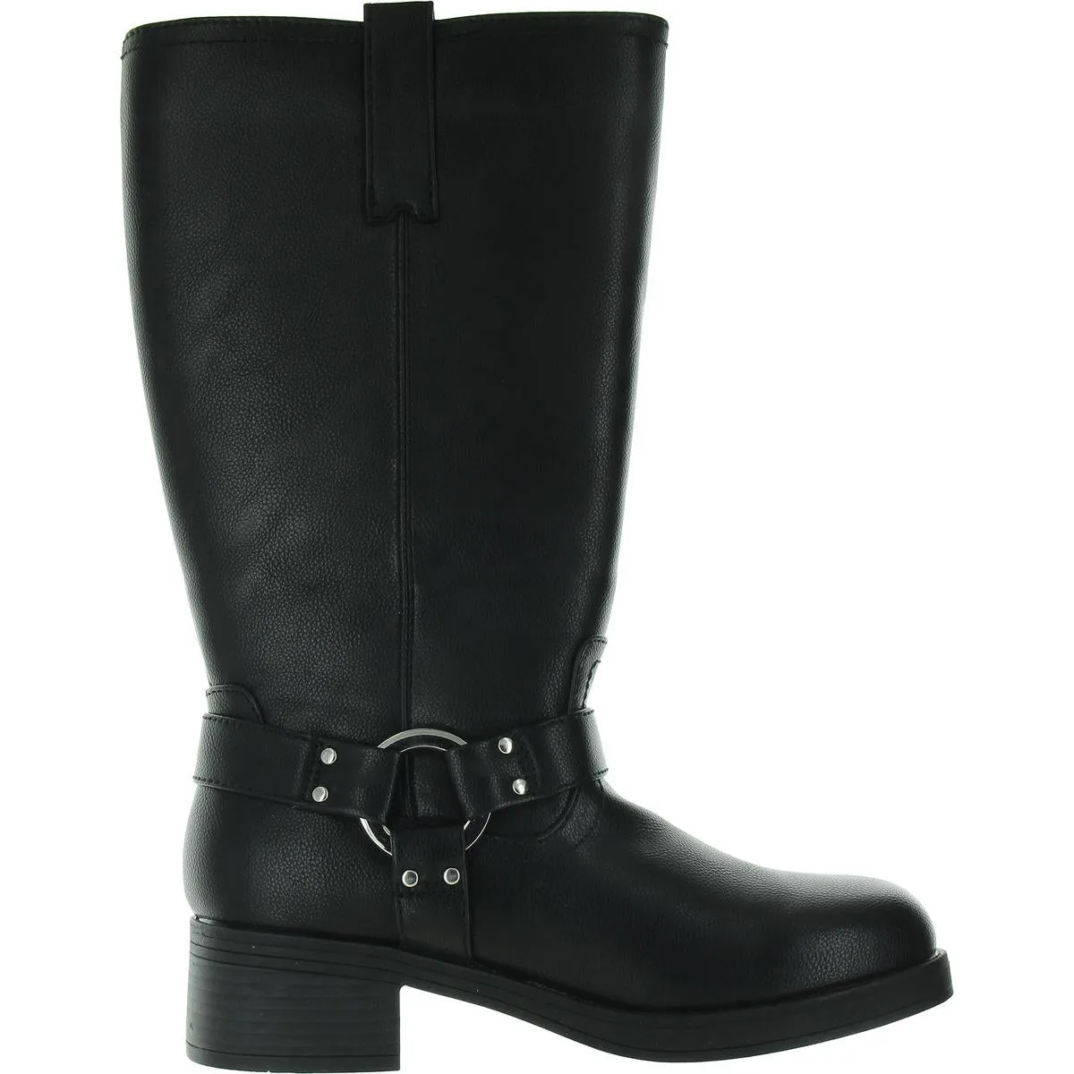 Huncho Tall Womens Solid Faux Leather Knee-High Boots