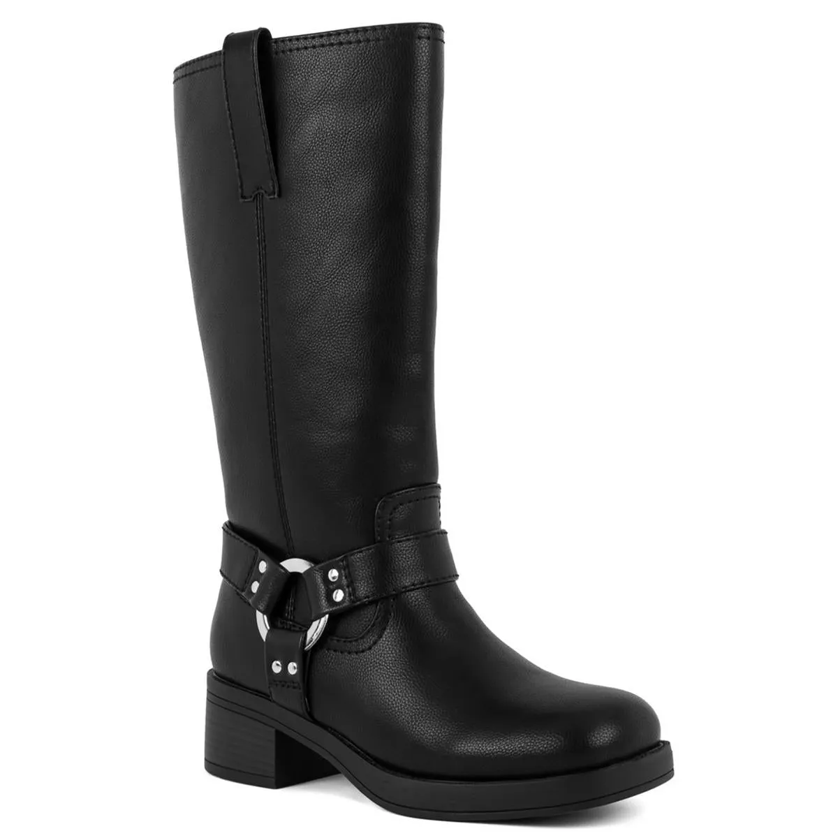 Huncho Tall Womens Solid Faux Leather Knee-High Boots