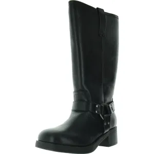 Huncho Tall Womens Solid Faux Leather Knee-High Boots