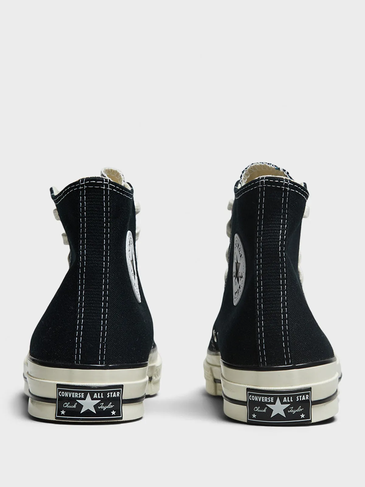 Expandable Chuck 70 High Top Canvas Sneakers in Black, Egret and Black