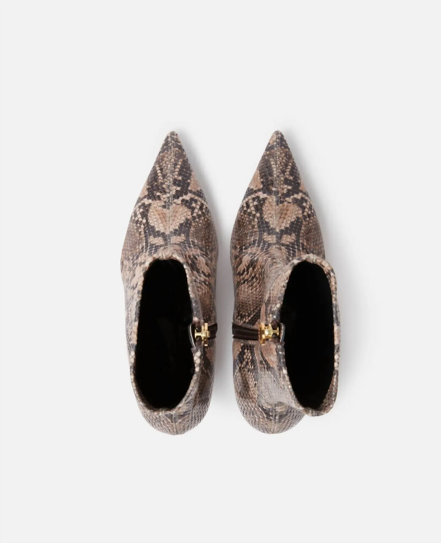 Iconic Python Print Ankle Boot In Coffee