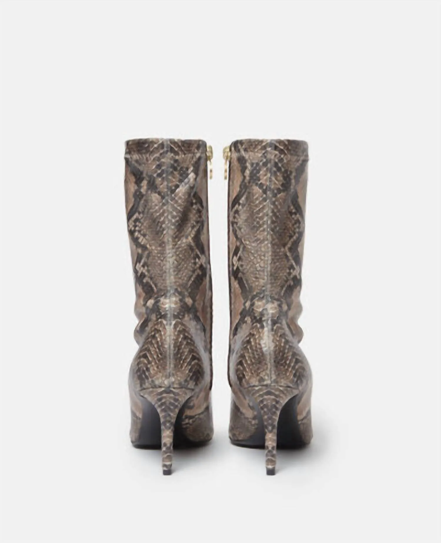 Iconic Python Print Ankle Boot In Coffee