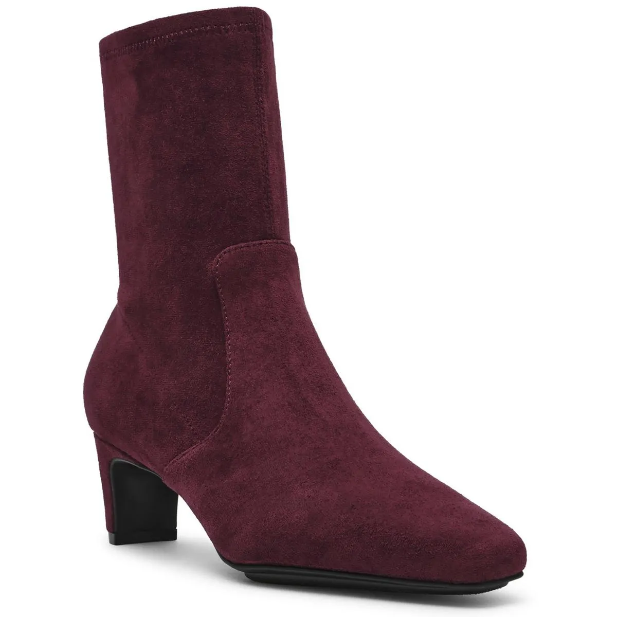 Iga Womens Zipper Faux Suede Booties