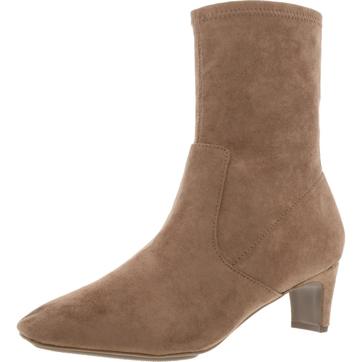 Iga Womens Zipper Faux Suede Booties
