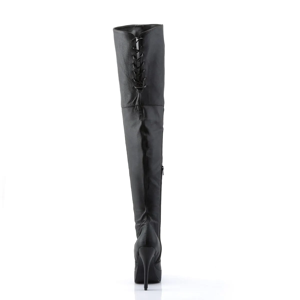 INDULGE-3011 Black Leather (P)