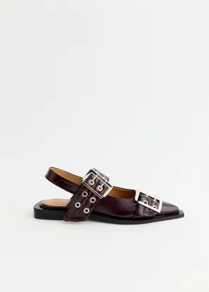From Desk To Dinner Interior Pocket Feminine Buckle Ballerinas Must-have offer