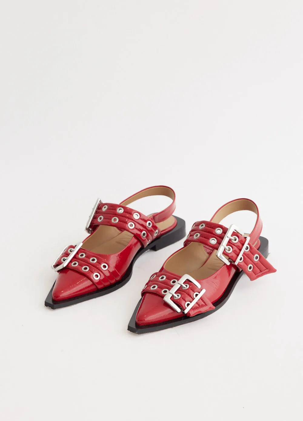 Felt Chunky Buckle Ballerinas Get More For Less