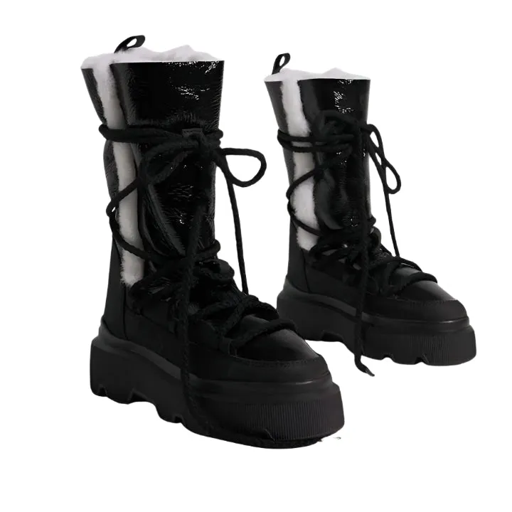 INUIKII ENDURANCE COZY BLACK BOOTS