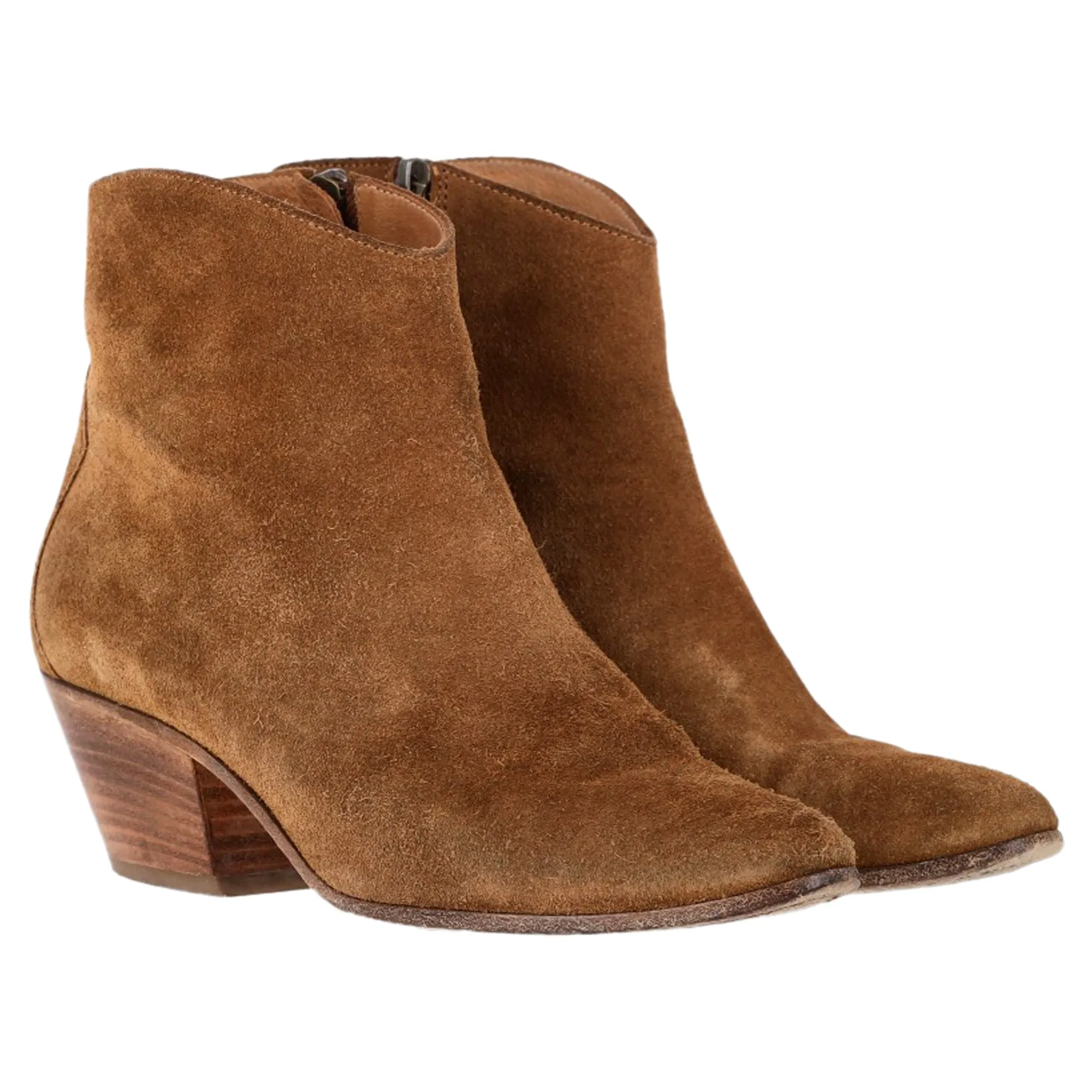 Isabel Marant Dacken Ankle Boots in Brown Suede
