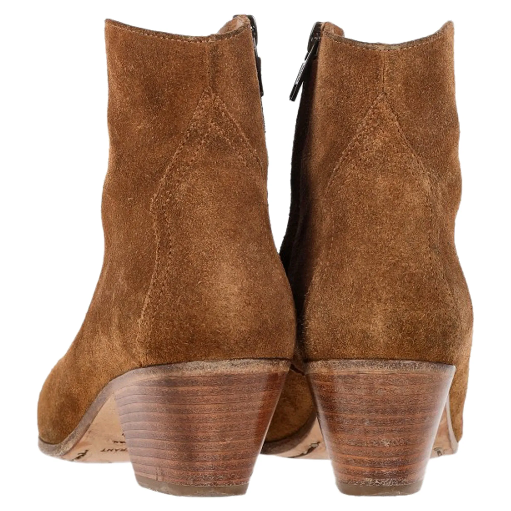 Isabel Marant Dacken Ankle Boots in Brown Suede